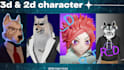 do 2d and 3d character modeling and rigging in blender