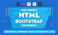 convert figma to html, psd to html,xd to html, css,responsive with bootstrap 5