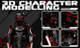 design 3d model character with blender texturing hardsurface sculpt game asset