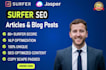 write surfer SEO article, blog post content with jarvis jasper ai
