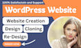 design, redesign, clone, duplicate, build, edit, fix wordpress website