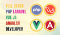 full stack php laravel, vue js and angular developer