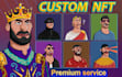 creat cartoon style custom nft character and traits