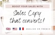 provide sales copywriting services in english or french