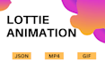 create custom lottie animation, json, gif, svg for app and website