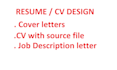 design your cvor resume