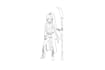 draw high quality anime style line art