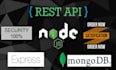 develop restful API in node js, express, mongodb, git,aws
