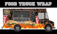 design stylish food truck wrap, 3d vehicle wrap, car, van