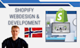 setup and design a norwegian website with shopify