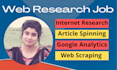 do professional web research and scraping job