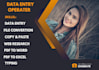 do your data entry operator and web research