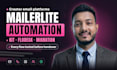 set up mailerlite, convertkit or flodesk email automation and newsletters