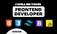 do frontend website development in html css javascript bootstrap tailwind
