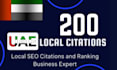 create 200 uae local citations directory submissions for local SEO
