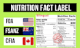 create nutrition facts label