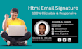 create a clickable, animated HTML email signature