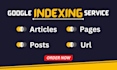 index your links on google within a few hours