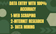 do fastest data entry in one day and internet research