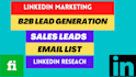 do data entry b2b lead generation, web scrapping and copy paste work