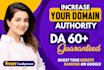 increase moz da domain authority 60 plus