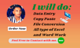 do data entry and copy paste job