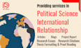 write content on political sciences and international relations