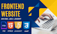 do frontend web development in HTML CSS javascript