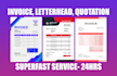 design a professional invoice template word document and PDF