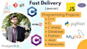 write and debug c cplusplus python java and mysql project