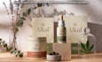 design modern cbd label, hemp supplement bottle, and product packaging