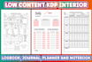 design custom KDP interior planner, journal, logbook, tracker