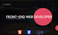 be your front end web developer using HTML, CSS, bootstrap