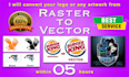 do vector tracing and convert raster to vector