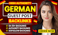 provide SEO german backlinks via german guest posts high da link building