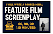 write  feature film screenplay in hindi and english