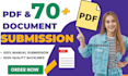 do manually submit your article into pdf to top 70 plus pdf submission sites