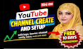 create your youtube channel and provide video SEO services