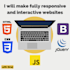do responsive front end web development in html, CSS, javascript, bootstrap