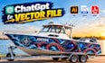 design a professional boat or yacht wrap and ai to vector