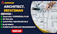 be your architect, draftsman for house plans, autocad, 2d floor plan