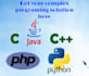 code your c language, cpp, c sharp, java and python programming tasks projects