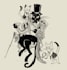 draw illustration in ink vintage style