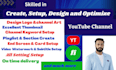 create, setup and design youtube channel professionally