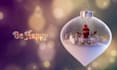 make christmas and new year wishes logo animation video