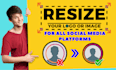 resize logo, image for facebook, instagram, linkedin,youtube