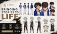 draw character sheet design in anime and manga style