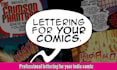 do professional lettering for comic book or webtoon
