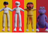 make a 3d cartoon character using a blender