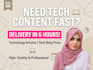 write tech content, technology articles and technology content within 6 hours